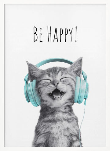 Happy Kitten Music | Poster - White Frame Interior