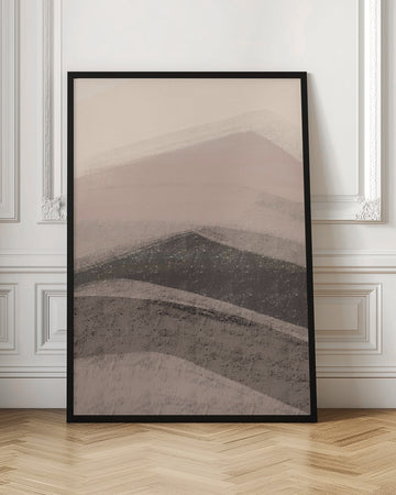 Muted Mountain Abstract | Poster - Room Interior 1