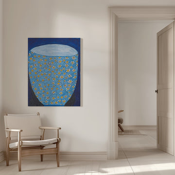 Blue Daisy Vase | Canvas - Room Interior 1