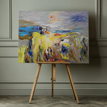 Vibrant Abstract Landscape | Canvas - Room Interior 1