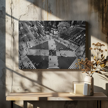 Busy City Crossing | Canvas - Room Interior 2