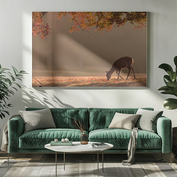 Deer in Autumn Light | Poster - Room Interior 1