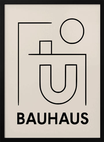 Bauhaus Minimalist Graphic | Poster - Black Metal Frame Interior