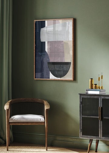 Modern Muted Geometry | Poster - Room Interior 2