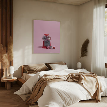 Pink Gumball Christmas Ornaments | Canvas - Room Interior 2