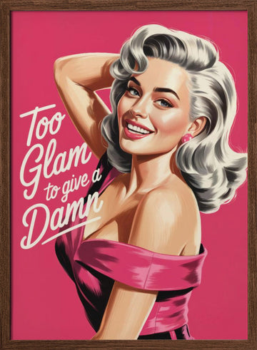 Glamorous Sassy Woman | Poster - Walnut Frame Interior