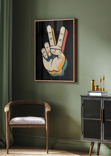Retro Peace Sign | Poster - Room Interior 2