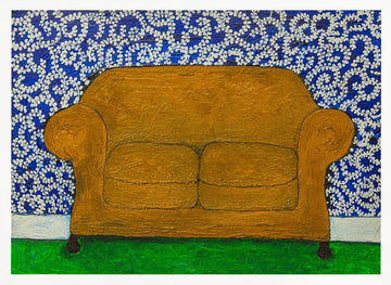 Cozy Living Room Sofa | Poster - White Frame Interior