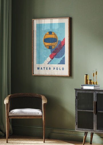 Vibrant Water Polo Ball | Poster - Room Interior 2