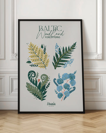 Baltic Woodland Ferns | Poster - Room Interior 1