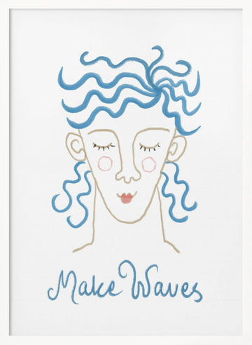 Make Waves Dreamer | Poster - White Frame Interior