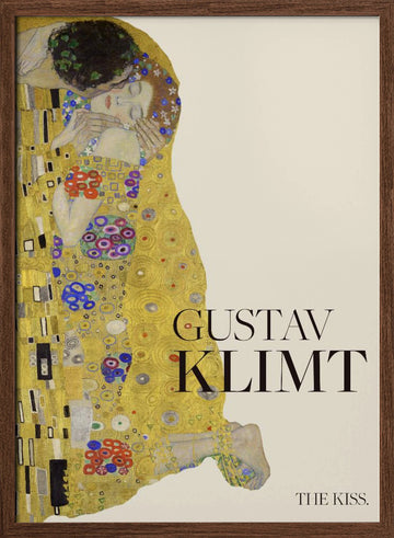 The Kiss (1907–1908) Special Poster | Poster - Walnut Frame Interior
