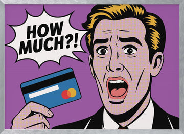 Pop Art Financial Shock | Poster - Silver Frame Interior