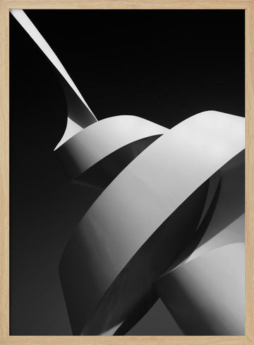 Modern Abstract Curves | Poster - Wood Frame Interior