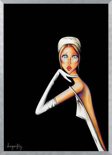 Elegant Fashion Portrait | Poster - Silver Frame Interior