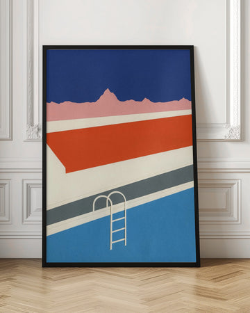 Colorful Poolside Abstract | Poster - Room Interior 1