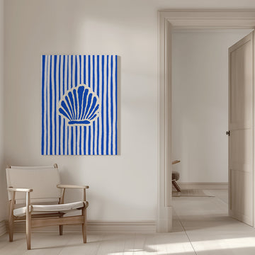 Coastal Shell Stripes | Canvas - Room Interior 1