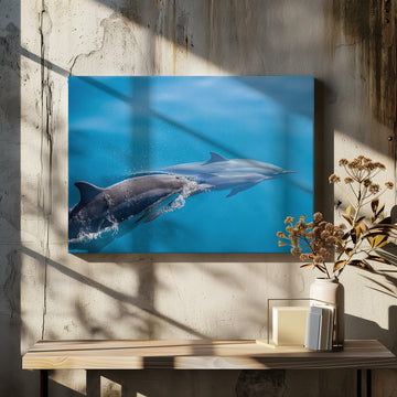 Dolphins In Motion | Canvas - Room Interior 2