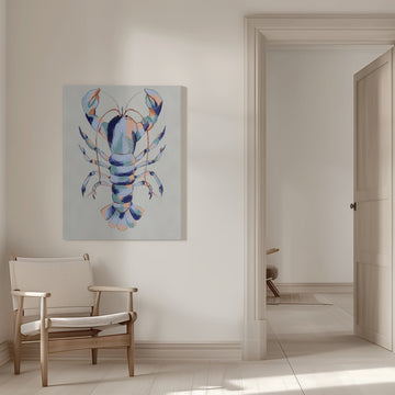 Colorful Blue Lobster | Canvas - Room Interior 1