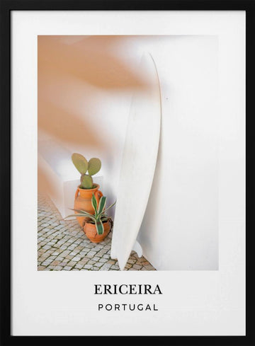 Ericeira surf Travel poster | Poster - Black Metal Frame Interior