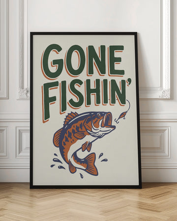 Gone Fishin Bass | Poster - Room Interior 1