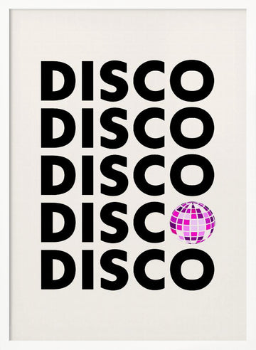 Pink Disco Party | Poster - White Frame Interior