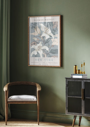 New York Flower Market Lilies | Poster - Room Interior 2