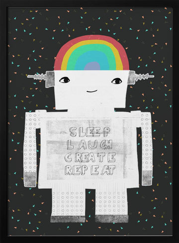 Life in Circuits | Poster - Black Metal Frame Interior