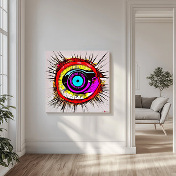 Vivid Eye Burst | Canvas - Room Interior 1