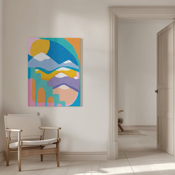 Sunny Abstract Landscape | Canvas - Room Interior 1