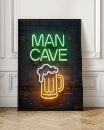 Man Cave Beer Neon | Poster - Room Interior 1