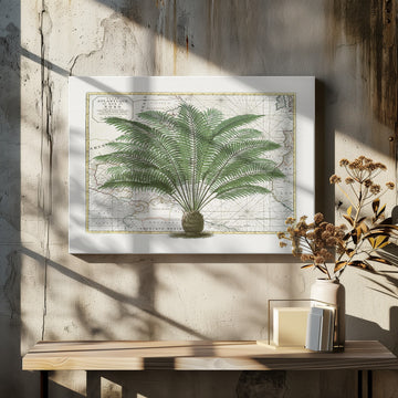 Vintage Palm Atlas | Canvas - Room Interior 2