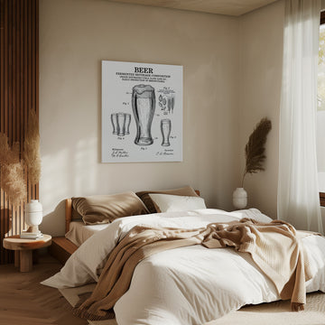 Beer Patent Drawing | Canvas - Room Interior 2
