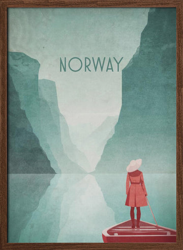 Norway 1 FJORDS | Poster - Walnut Frame Interior