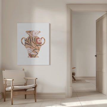 Stylized Floral Vase | Canvas - Room Interior 1