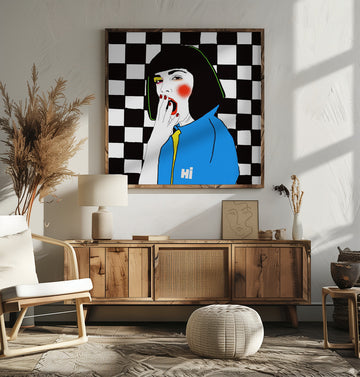 Yawning Pop Girl | Poster - Room Interior 2