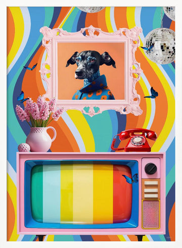 Playful Pop Pet | Poster - White Frame Interior