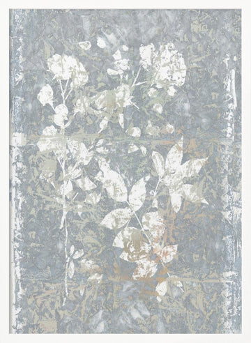 Abstract Grey Botanicals | Poster - White Frame Interior