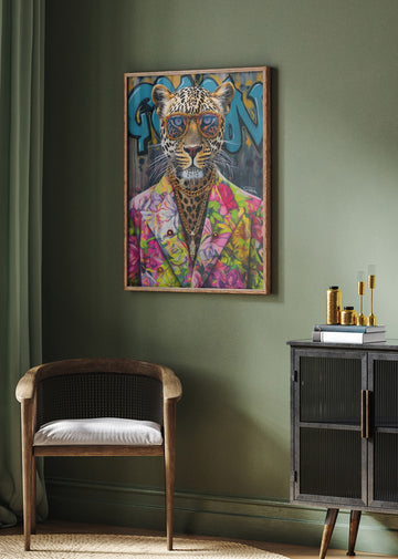 Stylish Leopard Graffiti | Poster - Room Interior 2