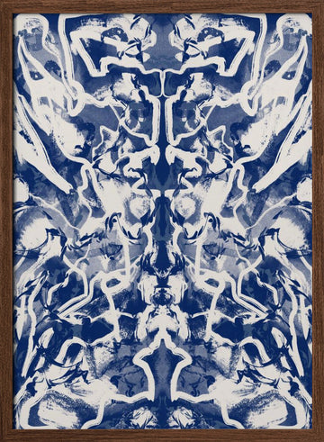 Abstract Fluid Symmetry | Poster - Walnut Frame Interior