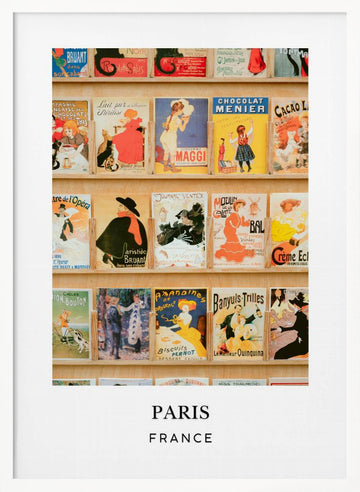 Paris France Affiches Travel poster | Poster - White Frame Interior