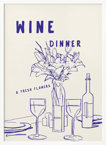 Elegant Evening Setup | Poster - White Frame Interior