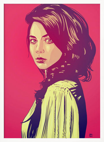 Pink Pop Woman | Poster - White Frame Interior