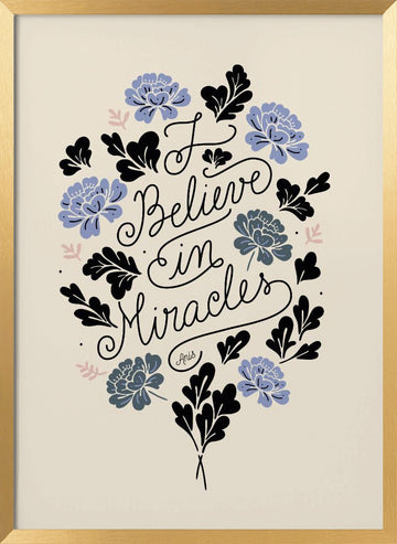 Miracles | Poster - Gold Frame Interior