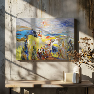 Vibrant Abstract Landscape | Canvas - Room Interior 2