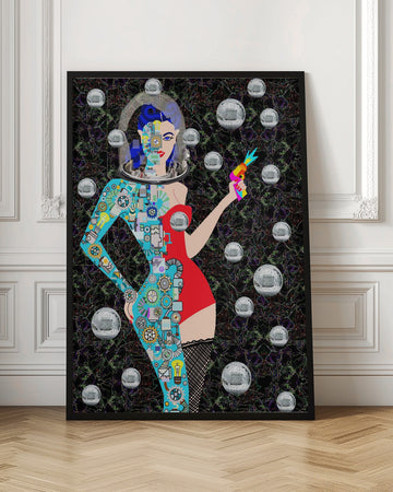 Retro Future Woman | Poster - Room Interior 1