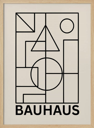 Bauhaus Geometric Composition | Poster - Wood Frame Interior