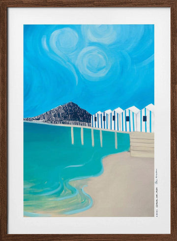 AMALFI COAST, ITALY | Poster - Walnut Frame Interior