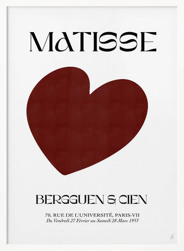 Red Heart Abstract | Poster - White Frame Interior