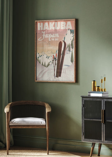 Retro Hakuba Skiing | Poster - Room Interior 2